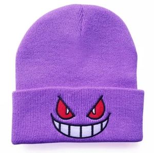 Pokemon Gengar Beanie Knit Cap Winter Hat Skully Fits Adults and Children OSFM